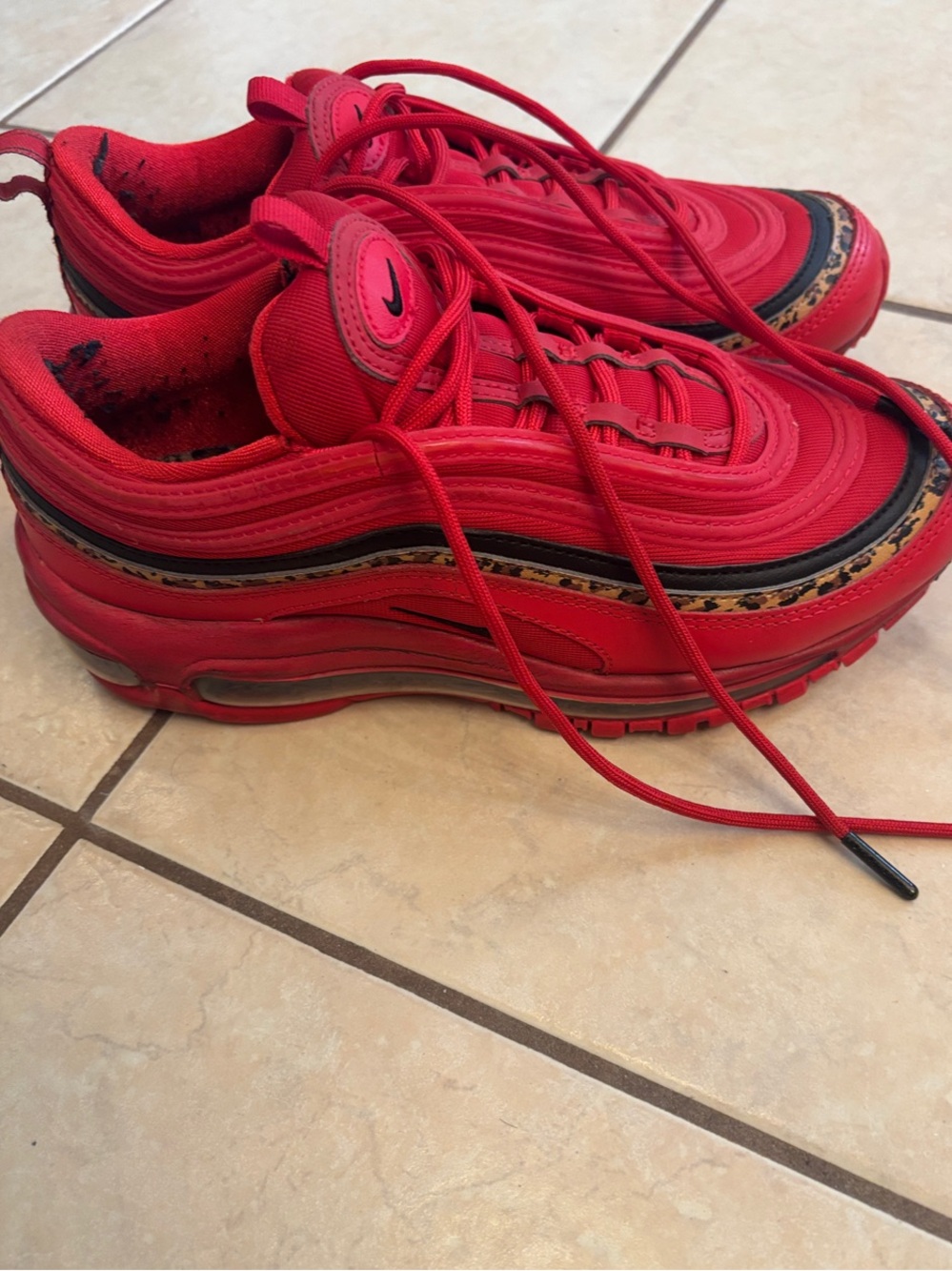 Nike Red Women's Air Max 97 Leopard Pack Red
